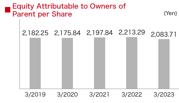 Equity Attributable to Owners of Parent per Share