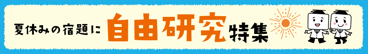 夏休みの宿題に！自由研究特集!