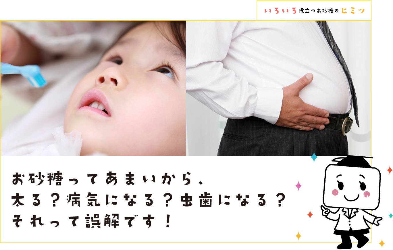 お砂糖ってあまいから、太る？病気になる？虫歯になる？それって誤解です！