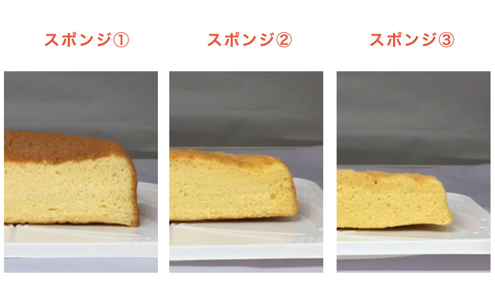 スポンジの断面比較